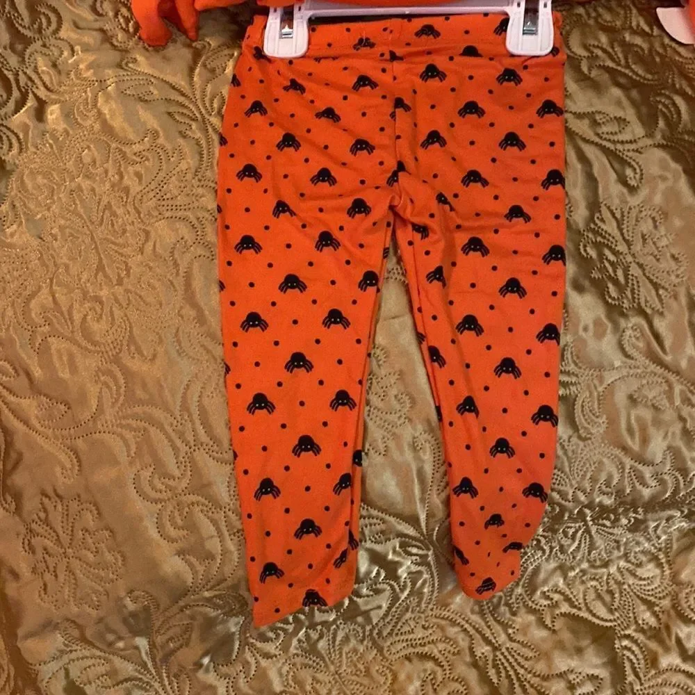 Three-Piece Clothes Set Pullover, Spider Printed Pattern Pants and Headband - Picture 5 of 7